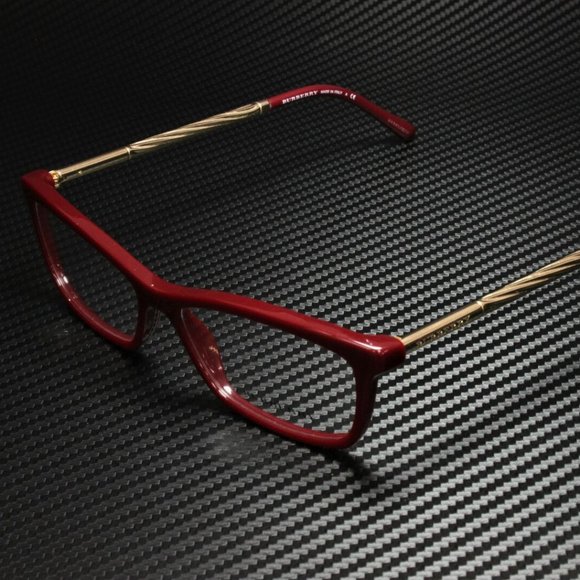 Burberry Red and Gold Frame 54mm Eyeglasses
